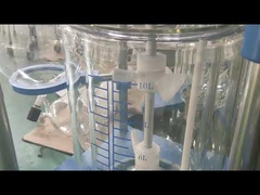 304 স্টেইনলেস স্টিল ল্যাব গ্লাস রিঅ্যাক্টর, গ্লাস প্রেসার রিঅ্যাক্টর মিনি সিঙ্গেল লেয়ার