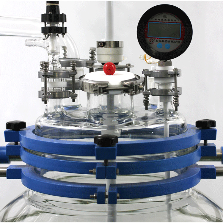 Large Universal Glass Reactor Laboratory , Double Jacketed Glass Reactor Multi Function