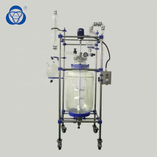 Customizable Jacketed Glass Reactor Vessel From 1L To 200L ISO9001 Certification